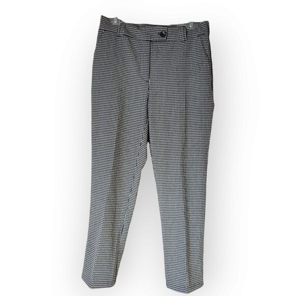 REITMANS WOMENS SIZE 8 BLACK GREY AND WHITE HIGH RISE STRAIGHT LEG  PANTS - Picture 2 of 2